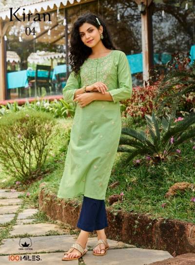 Kiran By 100 Miles Exclusive Casual Wear Cotton Kurti Collection